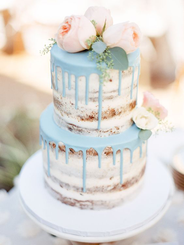 drip cake romantica colori pastello